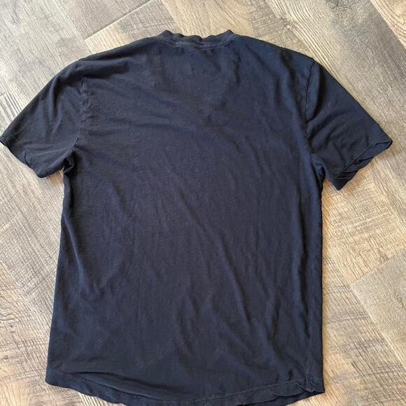 James Perse Men’s V-Neck T-Shirt • Size 0 • Japanese Cotton • Black - Picture 2 of 4